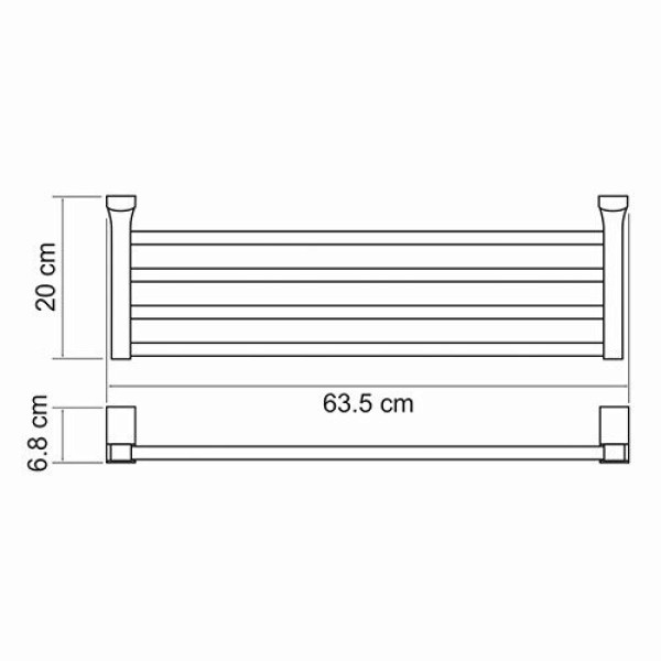 Полотенцедержатель WasserKraft Leine хром (K-5011W)