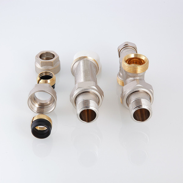 Комплект бокового подключения радиаторов 1/2"*3/4"(18) евроконус, 100% Valtec VT.225K.N (для двухтрубных систем)  (VT.225K.N.E04100)