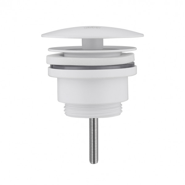 Донный клапан Abber без перелива, фиксированный, белый (AF0012W) Донный клапан Abber без перелива, фиксированный, белый (AF0012W)