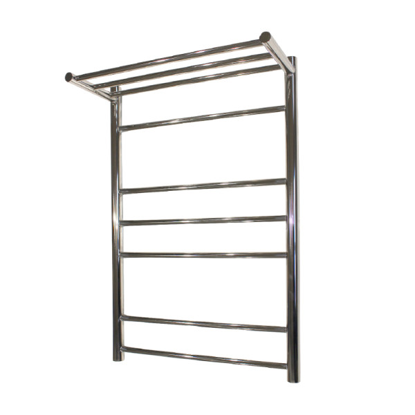Полотенцесушитель водяной Melodia Shelf Eco 500x800 П6 1x3x2 хром, нижнее подключение, с полочкой