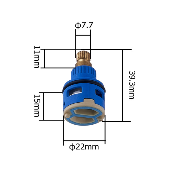 Кран-букса Fashun с керамич. пласт. на 2 хода ABS пластик/латунь (A541)