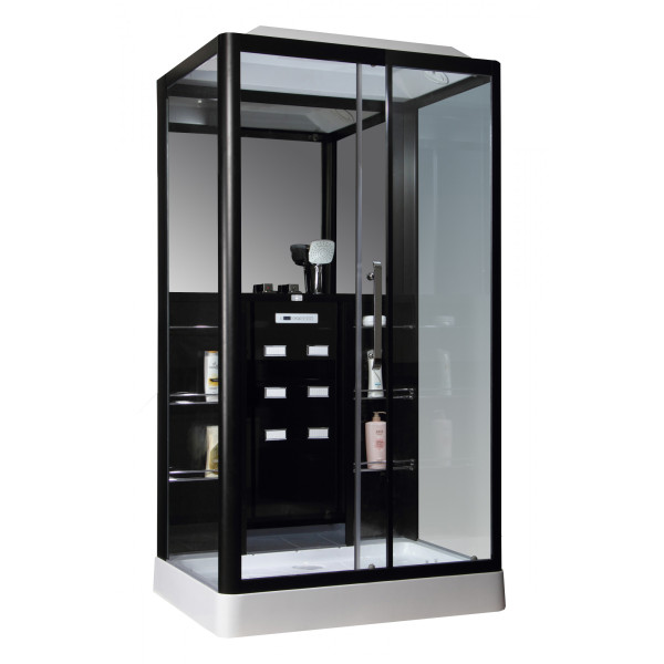 Душевая кабина Loranto Selak 120x90 стекло прозрачное, профиль черный (CS00035779)