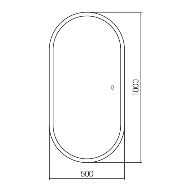 Зеркало Abber Kontur 100x50 с подсветкой, сенсорный выключатель, диммер (AG6303S-1.0)