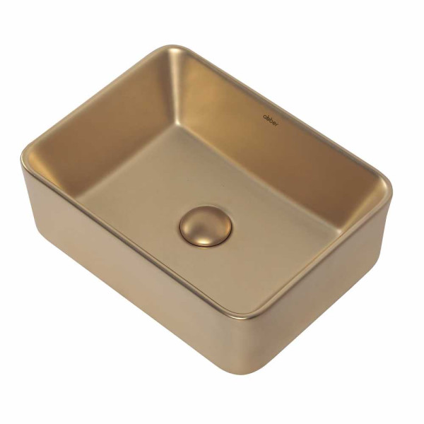 Раковина накладная Abber Rechteck золото матовое (AC2213MMG) Раковина накладная Abber Rechteck золото матовое (AC2213MMG)