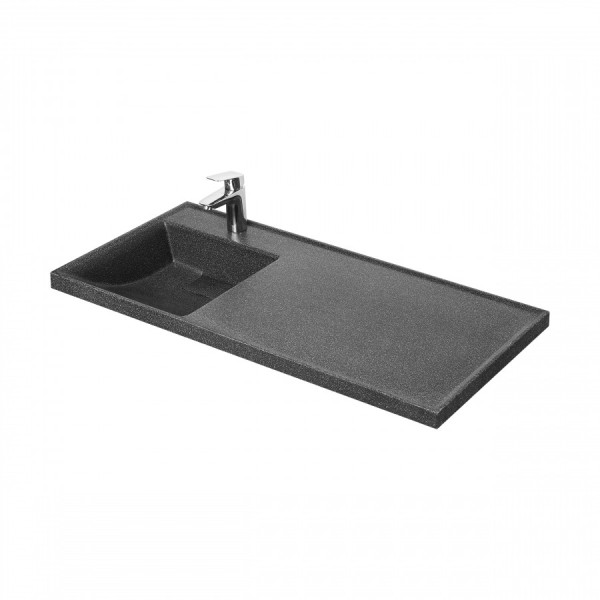 Раковина над стиральной машиной Aquaton Лондри 105x50x15 L черный (1.A728.3.3KL.H21.L)