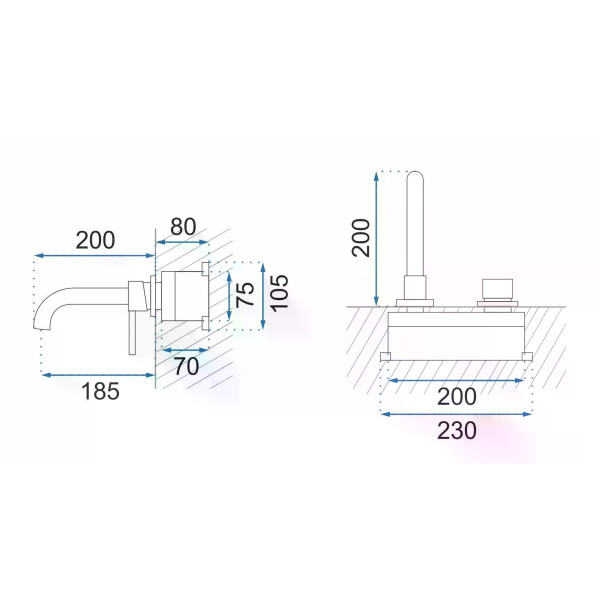 Смеситель для раковины Rea Lungo long медь матовая (REA-B4601) Смеситель для раковины Rea Lungo long медь матовая (REA-B4601)