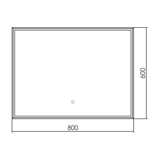 Зеркало Abber See 60x80 с подсветкой, сенсорный выключатель, диммер (AG6108SL-0.8)