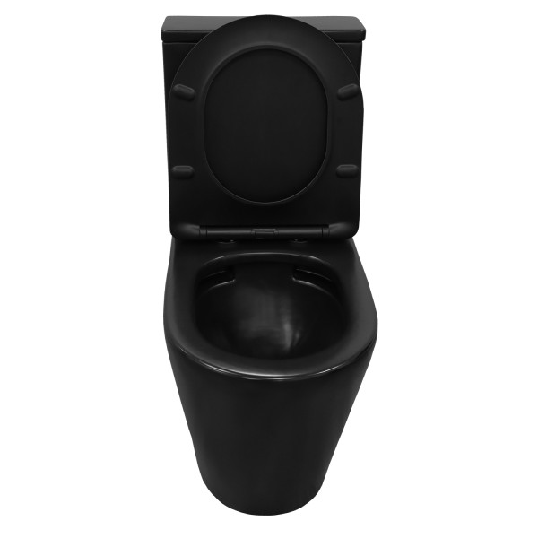 Унитаз напольный Azario Black Queen с сиденьем с микролифтом черный (AZ-8380)