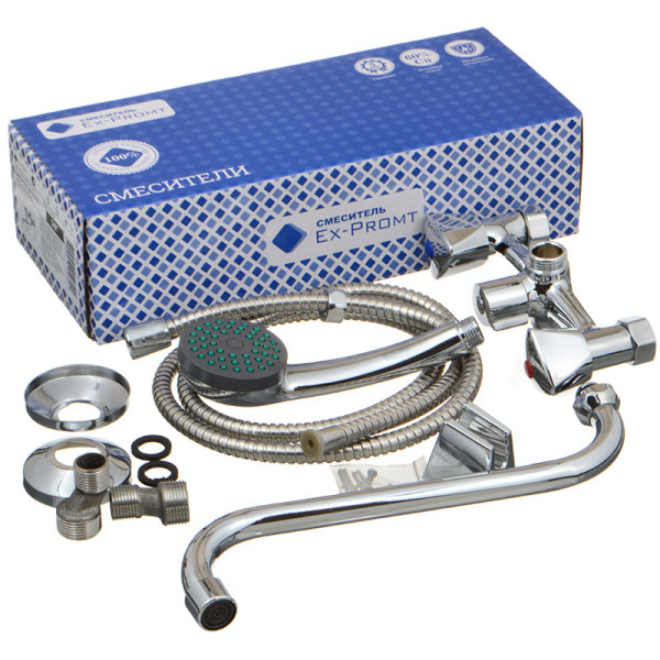 Смеситель для ванны и душа Ex-promt Trio хром (Ex211.1-02) Смеситель для ванны и душа Ex-promt Trio хром (Ex211.1-02)