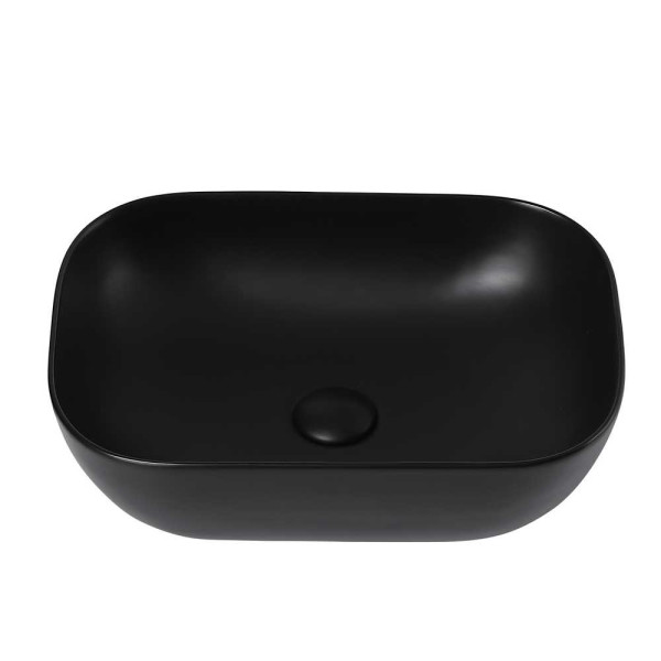 Раковина накладная ABBER Rechteck 46x32,5 черная (AC2200MB)