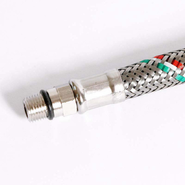 Подводка гибкая для смесителя Uni-Fitt 400 мм 1/2"*М10х1 DN 8 оплётка из нерж. стали (502S2804) Подводка гибкая для смесителя Uni-Fitt 400 мм 1/2"*М10х1 DN 8 оплётка из нерж. стали (502S2804)