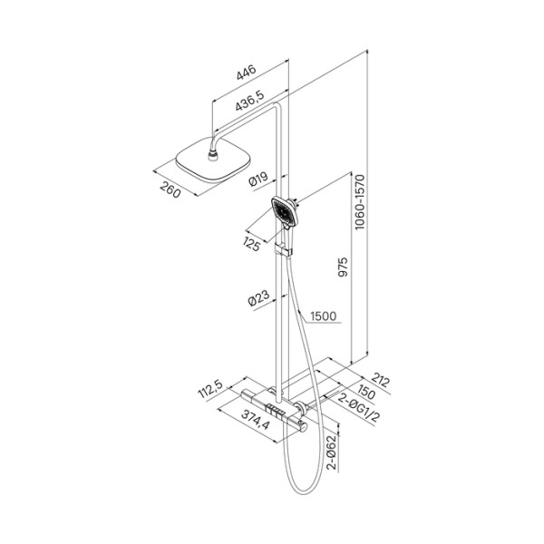 Душевая система Iddis SpaHome черная (SPHBLTKi06)