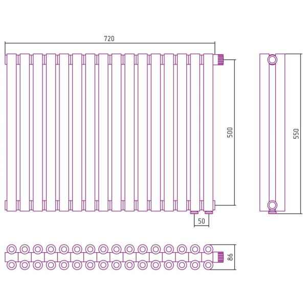 Дизайн-радиатор Сунержа Эстет-00 EU50 500*720 16 секций белый (12-0322-5016) Дизайн-радиатор Сунержа Эстет-00 EU50 500*720 16 секций белый (12-0322-5016)