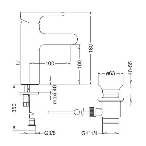 Смеситель для раковины Jacob Delafon Singulier (E10860-CP)