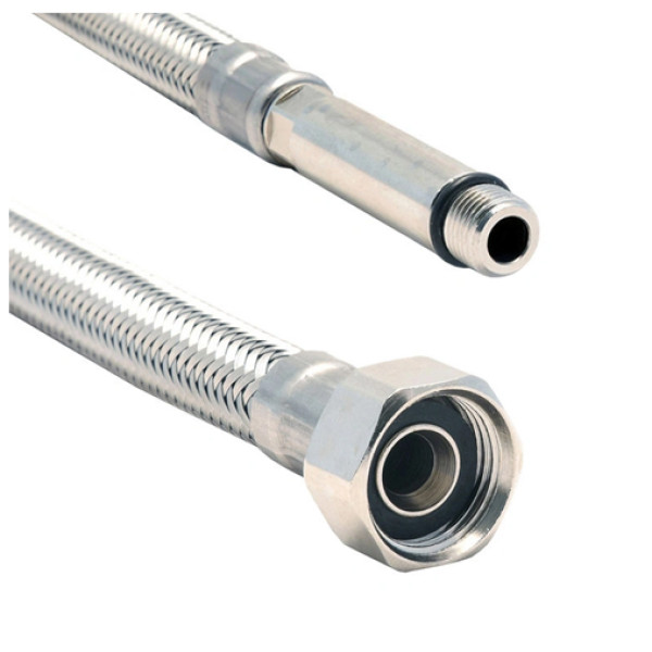 Подводка гибкая для смесителя Tucai 1200 мм. 1/2"-M10*1" L37 в стальной оплетке (6101)