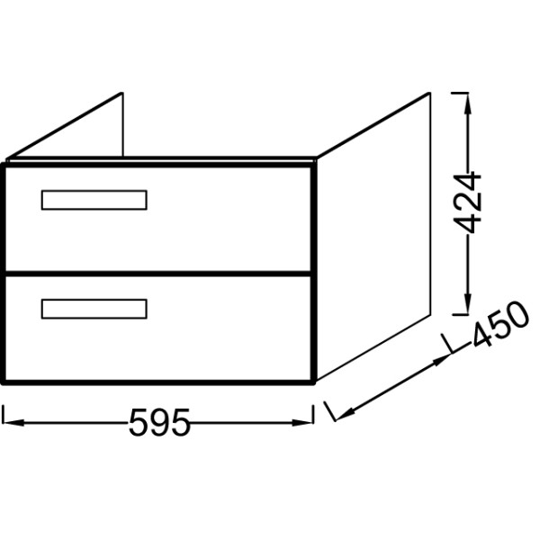 Тумба подвесная Jacob Delafon Rythmik 59,5 дуб квебекский (EB1301-E10)