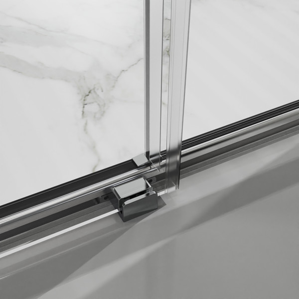 Дверь душевая Azario Shanghai 130x195 стекло прозрачное, профиль графит матовый (AZ-Y43-130-MGR-CL)