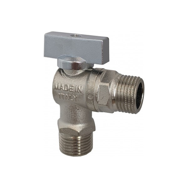 Кран угловой 1/2"x1/2" НН шаровый 056D-D-IT-O Fornara никель мат. (056 D-D-IT)