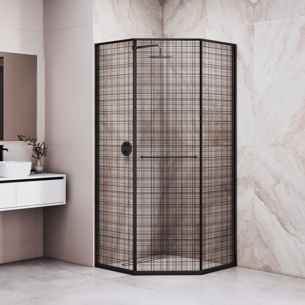 Душевой уголок RGW 80x80x200 стекло тонированное, профиль черный (33328288-244L) Душевой уголок RGW 80x80x200 стекло тонированное, профиль черный (33328288-244L)