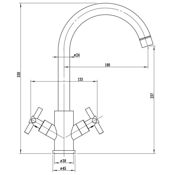 Смеситель для кухни Esko Astana R-излив (AA519R) Смеситель для кухни Esko Astana R-излив (AA519R)