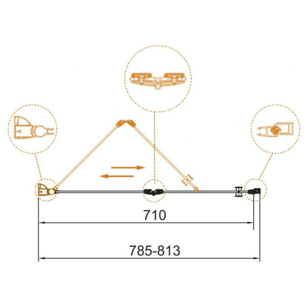 Душевая перегородка Cezares Eco 80x190 стекло прозрачное, профиль хром (ECO-O-BS-12-80-C-Cr) Душевая перегородка Cezares Eco 80x190 стекло прозрачное, профиль хром (ECO-O-BS-12-80-C-Cr)