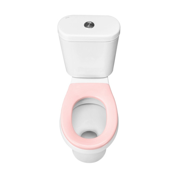 Унитаз-компакт детский Santek Каспер арматура стандарт: 1-реж с сиденьем розовым полипропилен белый (1WH501847) Унитаз-компакт детский Santek Каспер арматура стандарт: 1-реж с сиденьем розовым полипропилен белый (1WH501847)