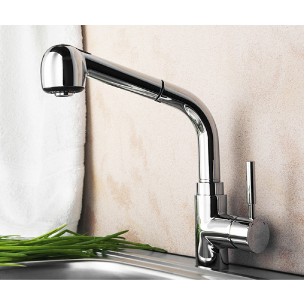 Смеситель для кухни WasserKRAFT Main с выдвижной лейкой (4166)