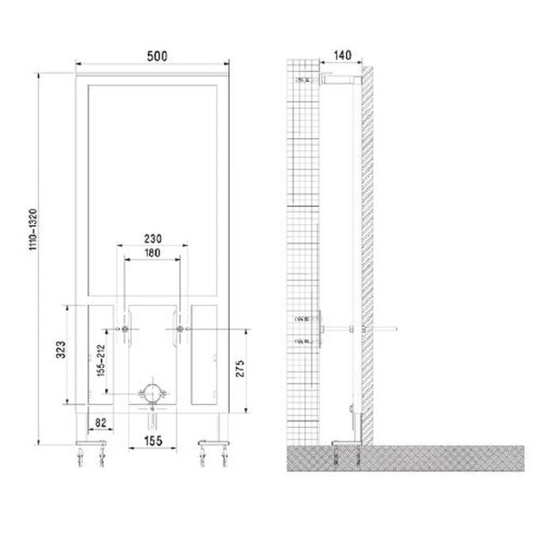 Инсталляция для биде Vitra (880-5800)