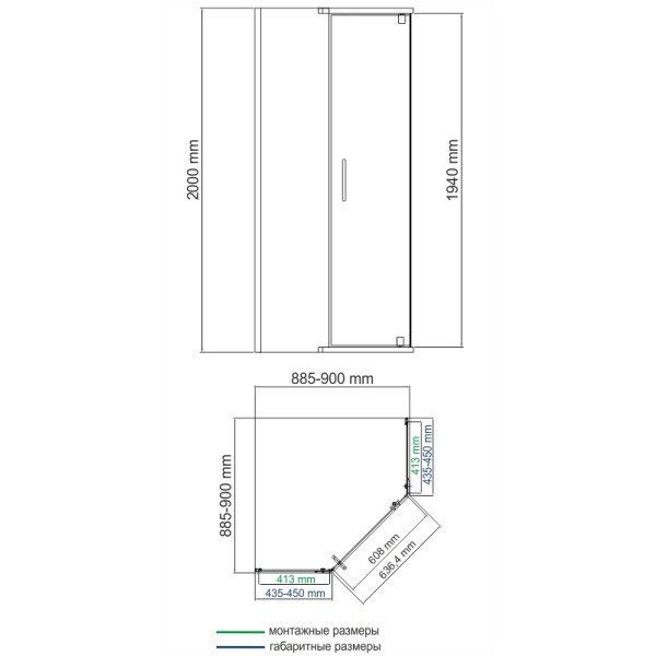 Душевой уголок Wasserkraft Leine 90х90х200 стекло прозрачное (35P11) Душевой уголок Wasserkraft Leine 90х90х200 стекло прозрачное (35P11)