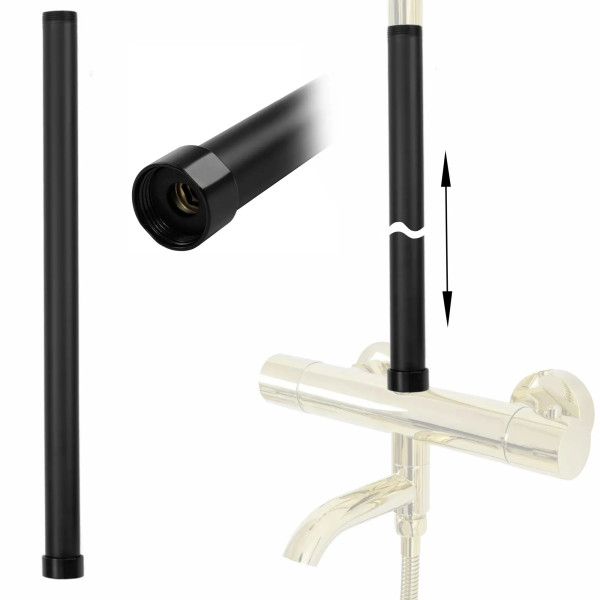 Удлинитель душевой стойки Rea 50 см Black mat (Tom, Soul, Aldi, Bliss, Santos, Roger, Lungo с термостатом, Luis, Vigo) (REA-K0880)