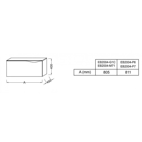 Тумба подвесная Jacob Delafon Stillness 81,1 дуб темный (EB2004-P7)