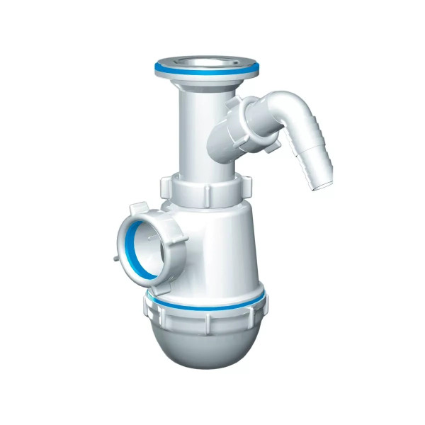 Сифон 40 мм. бутылочный АНИ "Грот" для донного клапана с отводом для стир.машины (без выпуска) АНИ пласт (A1020) Сифон 40 мм. бутылочный АНИ "Грот" для донного клапана с отводом для стир.машины (без выпуска) АНИ пласт (A1020)