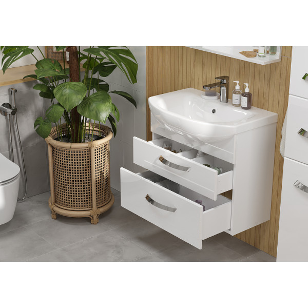 Тумба подвесная Volna Onda 560x564 белая (tpONDA60.2Y-01)