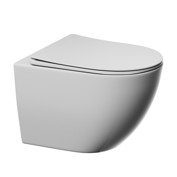 Унитаз подвесной Abber Ultra с ультратонким ободком белый (AC1301)