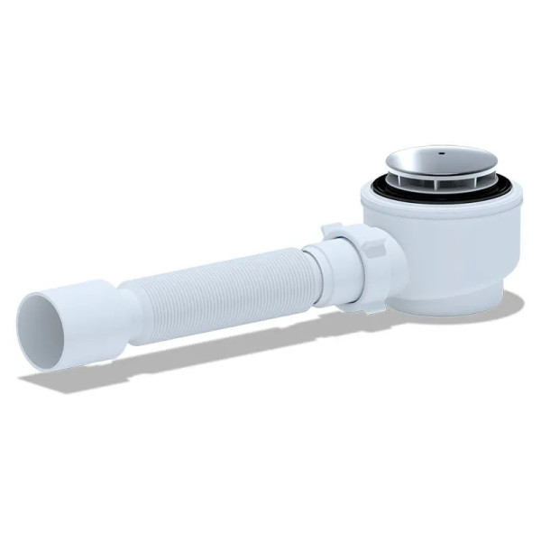 Сифон для душевого поддона АНИ 1 1/2"*50 (h=74 мм.) с гибкой трубой 375*40/50 (хром) АНИ пласт (E415C) Сифон для душевого поддона АНИ 1 1/2"*50 (h=74 мм.) с гибкой трубой 375*40/50 (хром) АНИ пласт (E415C)