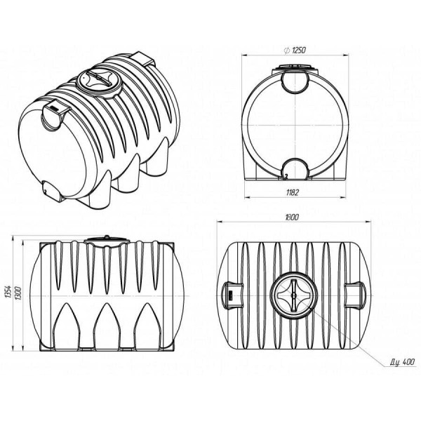 Емкость ЭкоПром HR 2000 л. синяя (101.2001.601.0) Емкость ЭкоПром HR 2000 л. синяя (101.2001.601.0)