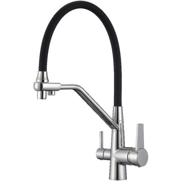 Смеситель для кухни Dlin с гибким изливом, переключатель на фильтр хром (D159317) Смеситель для кухни Dlin с гибким изливом, переключатель на фильтр хром (D159317)