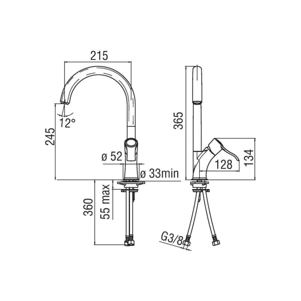 Смеситель для кухни Nobili Sofi хром (SI98113CR) Смеситель для кухни Nobili Sofi хром (SI98113CR)