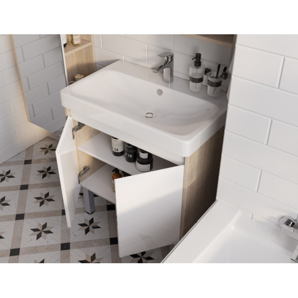 Тумба подвесная Aquaton Сканди 630x427x591 белый, дуб верона (1.A278.9.01S.DB2.0)