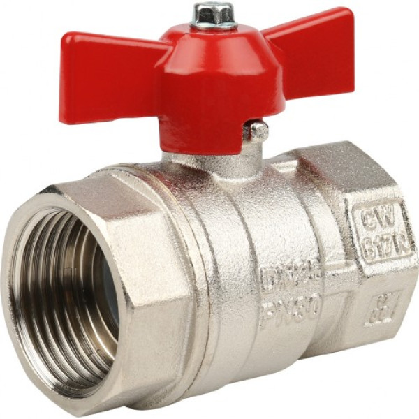 Кран 1" ВВ шаровый Stout стандартнопроходной (чёрная бабочка) SVB-0012-000025