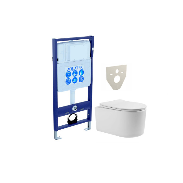 Комплект инсталляция с унитазом Aquatek Мия (SET AQUATEK МИЯ)