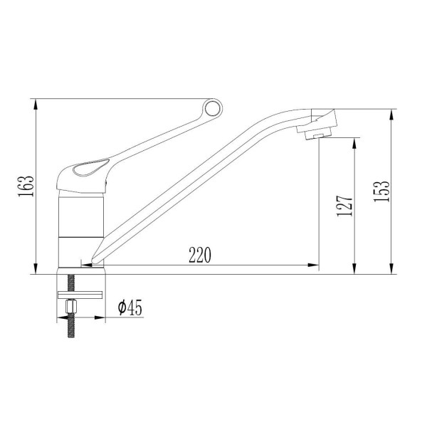 Смеситель для кухни Esko хром (MD 05) Смеситель для кухни Esko хром (MD 05)
