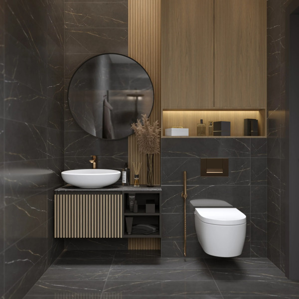 Тумба подвесная 1Marka Rail 900x450x400 серый (Ц0000024982)