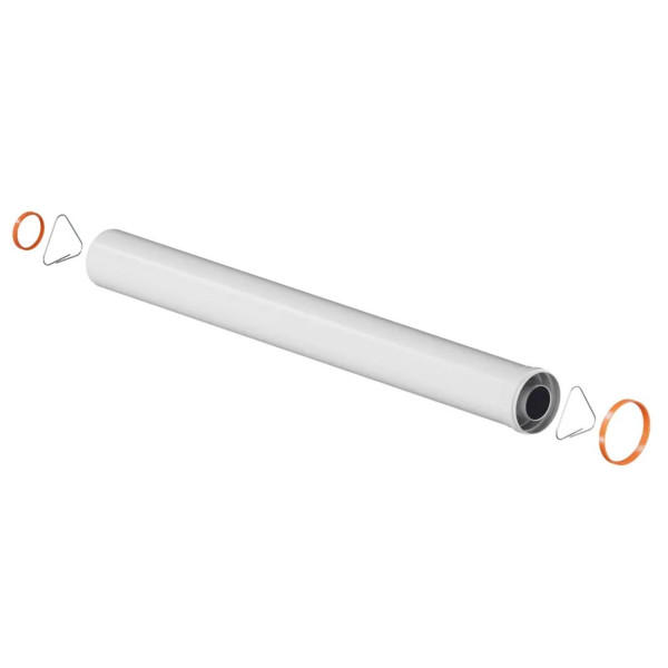Удлинитель дымохода Okseler D60/100 коаксиальный L=1000 (oks00148) Удлинитель дымохода Okseler D60/100 коаксиальный L=1000 (oks00148)