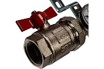 Коллекторная группа 3 отвода 1"x3/4"(18)EK в сборе с расходомерами Stout (нерж.сталь) (SMS-0907-000003)