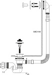 Обвязка для ванны Cliсk Claсk 1 1/2"x40 мм хром McAlpine (BRASSTRAP-25-CP)