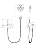 Смеситель для ванны и душа lemark Minima хром (LM3814C)