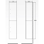 Пенал подвесной BelBagno Aurora-1600-2A-SC-BL-P-L Bianco Lucido левый (AURORA-1600-2A-SC-BL-P-L)
