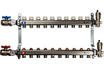 Коллекторная группа 10 отводов 1"x3/4"(18)EK в сборе без расходомеров Stout (нерж.сталь) (SMS-0912-000010)