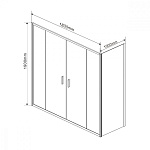 Душевой уголок Vincea Garda 1800х1000х1900 стекло прозрачное, профиль хром (VSR-1G21018CL)